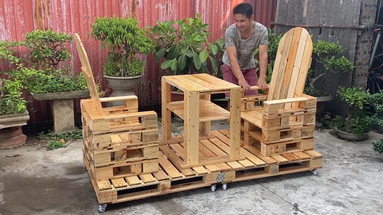 Amazing Woodworking Project Garden Furniture Design Ideas From Pallets - Build A Chairs With Tables