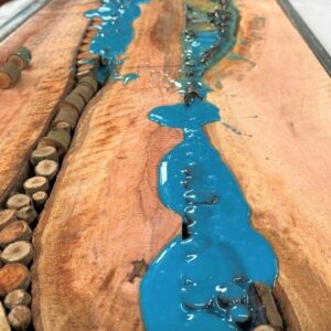 Unique Coffee table with Epoxy, resin and Wood Dry Twigs // журнальный столик из эпоксидной смолы