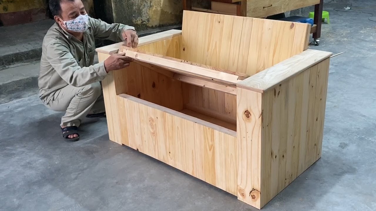 Amazing Design Ideas For Daily Woodworking Project - Build A Chair With Secret Storage Compartment