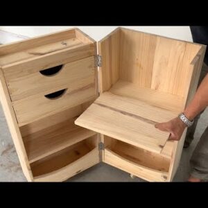 Amazing Woodworking Project Cheap For Small Space - DIY A Modern Oak Dressing Table For Your Wife