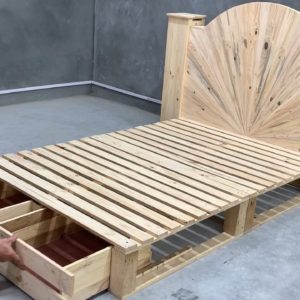 How To Build A Beautiful Single Bed Out Of Pallets For Your Child - Creative Woodworking Idea Design
