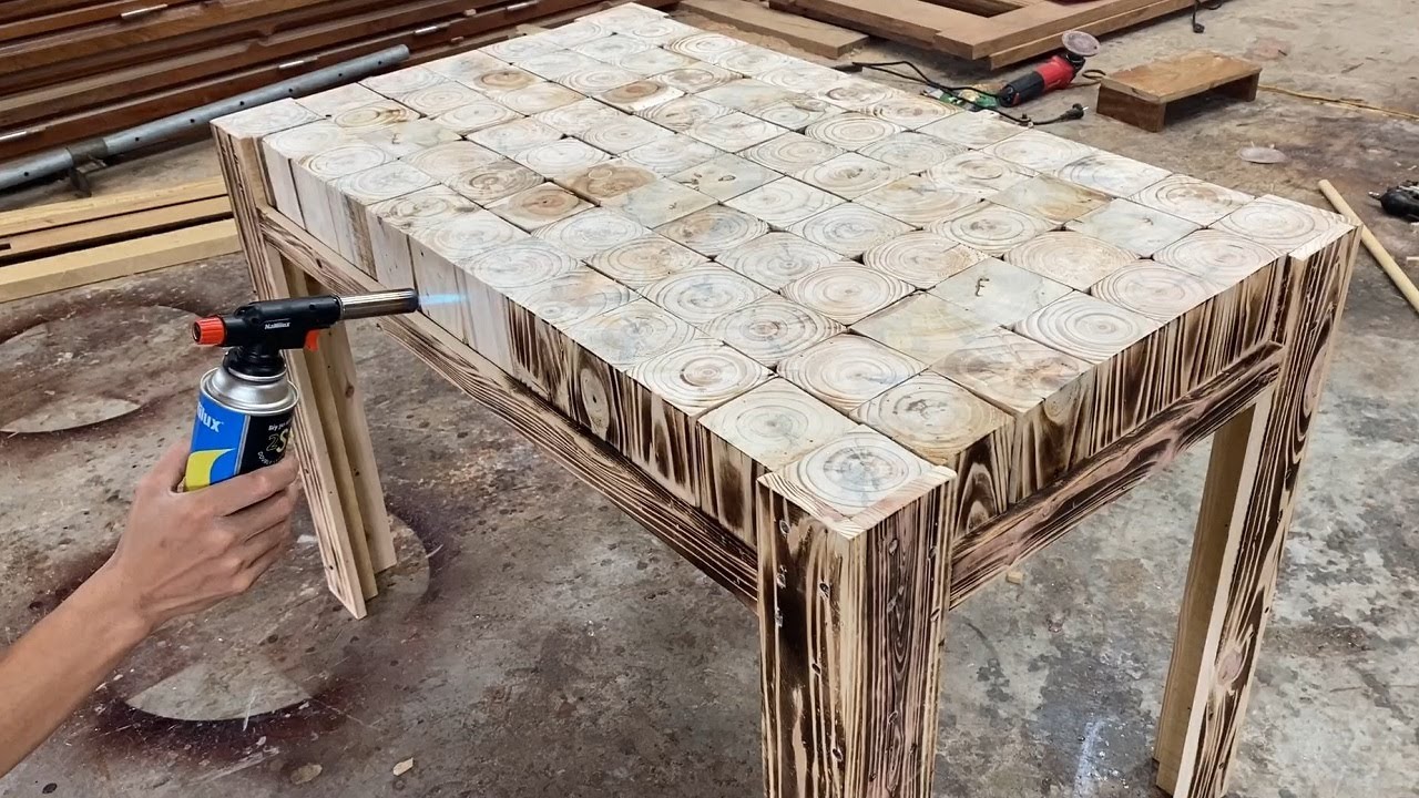 Amazing Design Ideas Woodworking Easy From Pallet - Build A Outdoor Dining Table From Blocks Pallets