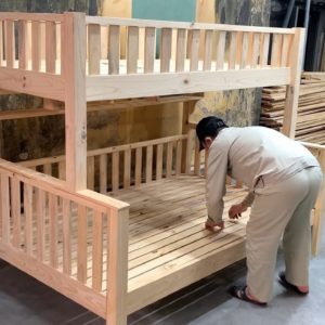 Amazing Carpenters Woodworking Are Constantly Creating - Build A Modern Two Story Bed For Your Child