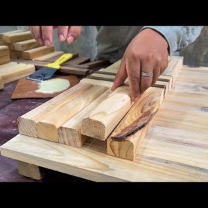 Waste Wood and The Most Creative Way To Reuse // Extremely Unique Table Construction Projects