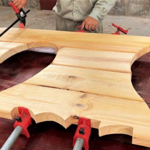 Build a Table and Chairs From a Tree Trunk Cut in Half // Inspirational & Artistic Woodworking Ideas