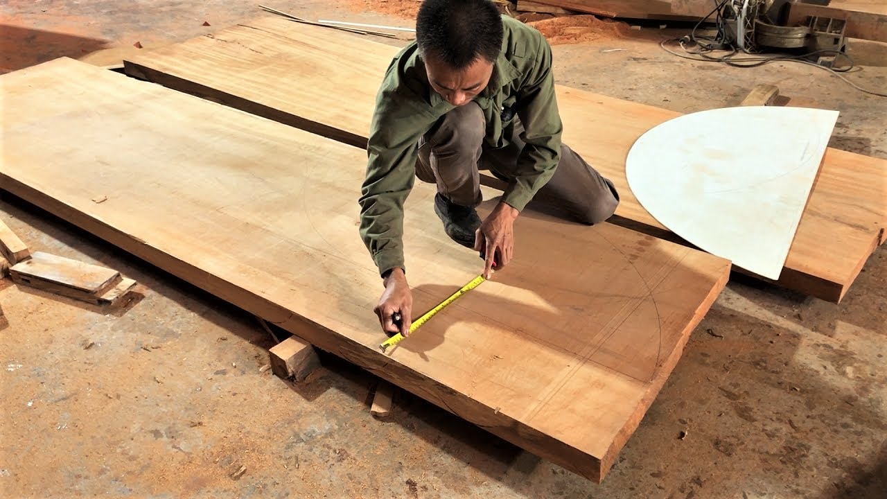 Amazing Ingenious Skills & Techniques Curved Woodworking Workers // Large Monolithic Hardwood Door