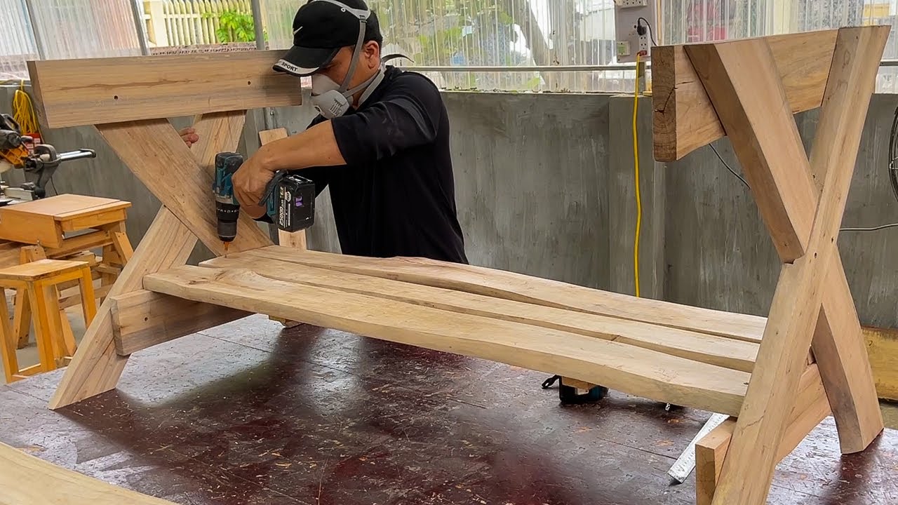 UNIQUE TABLE DESIGN Using RUSTIC Wood // Incredible Woodworking Projects