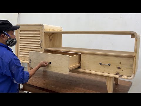 Amazing Woodworking Techniques And Skills Of Carpenter - Beautiful Modern TV Shelf Design Ideas