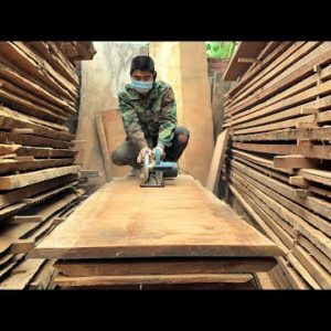 Ingenious Skills and Techniques Woodworking Workers // Extremely Beautiful Curved Wood Stair Tread