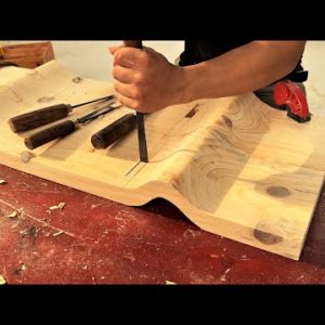 Extremely Ingenious Skills Curved Woodworking Craft Worker || Table Living Room Wood Furniture