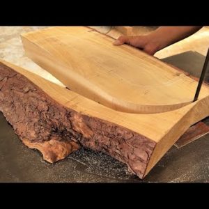 Extremely Ingenious Skills Curved Woodworking Crafts Worker || Glass Coffee Table Wood Furniture