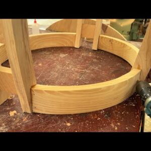 Woodworking Crafts Curved Always Creative Wonderful // Beautiful Wooden Round Tea Table Design Ideas