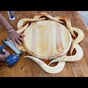 Coffee Table And Stools Set // Amazing Woodworking Handle Skill.