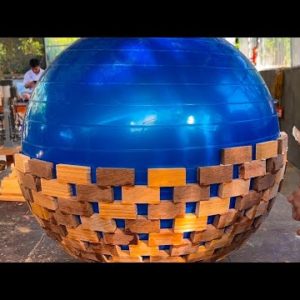 How To Use Yoga Ball To Make Wooden Globe.