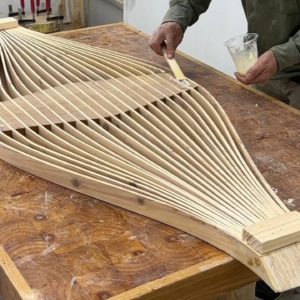 Amazing Woodworking Art Incredible - Build A Coffee Table With Soft Curved Strips Of Wood