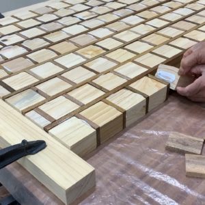 Amazing Woodworking Project Recycle Old Wood - Build A Table Art With Magic Squares