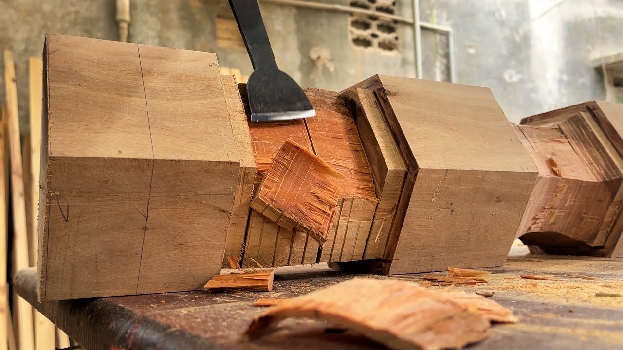 Extremely Ingenious Unique Crafts Design Table Leg // Great Worker Skills Make Dining Turning Table