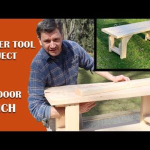 Outdoor Garden Bench - Only Two Power Tools Needed - FREE PLANS