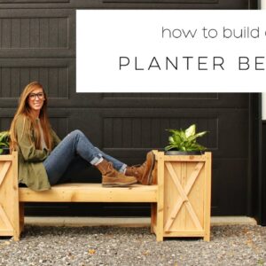 How to Build an Outdoor Planter Bench--[DIY Garden Bench Plans]