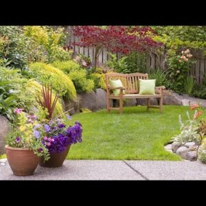 DIY flower bed benches for relaxing// garden bench ideas 🌿🌸