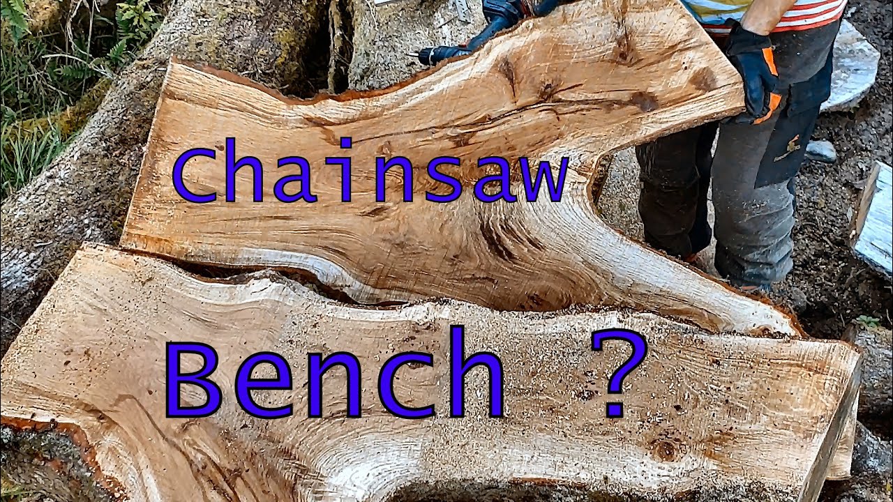 How to make a Bench with a Chainsaw! (Rustic fairytale style)