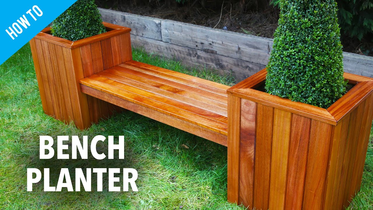 How to build a garden bench with planters