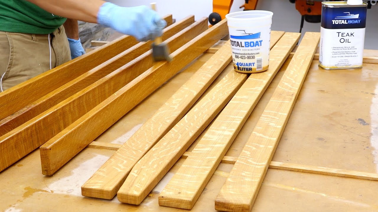 Making new slats for a garden bench from a rotten log