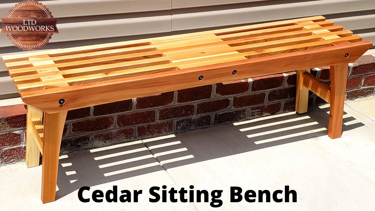 Garden Bench Made From Cedar 2 x 4's / Garden Bench Ideas / Garden Bench Design