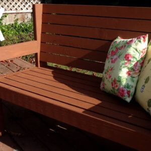 Build a simple garden bench. Easy woodworking project.