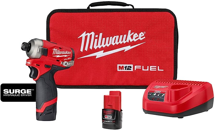 M12â¢ FUELâ¢ SURGEâ¢ 1/4 in. Hex Hydraulic Driver 2 Battery Kit