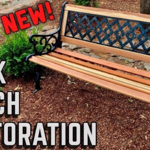 I ALMOST THREW IT AWAY! Park Bench Restoration. | How to restore a bench.