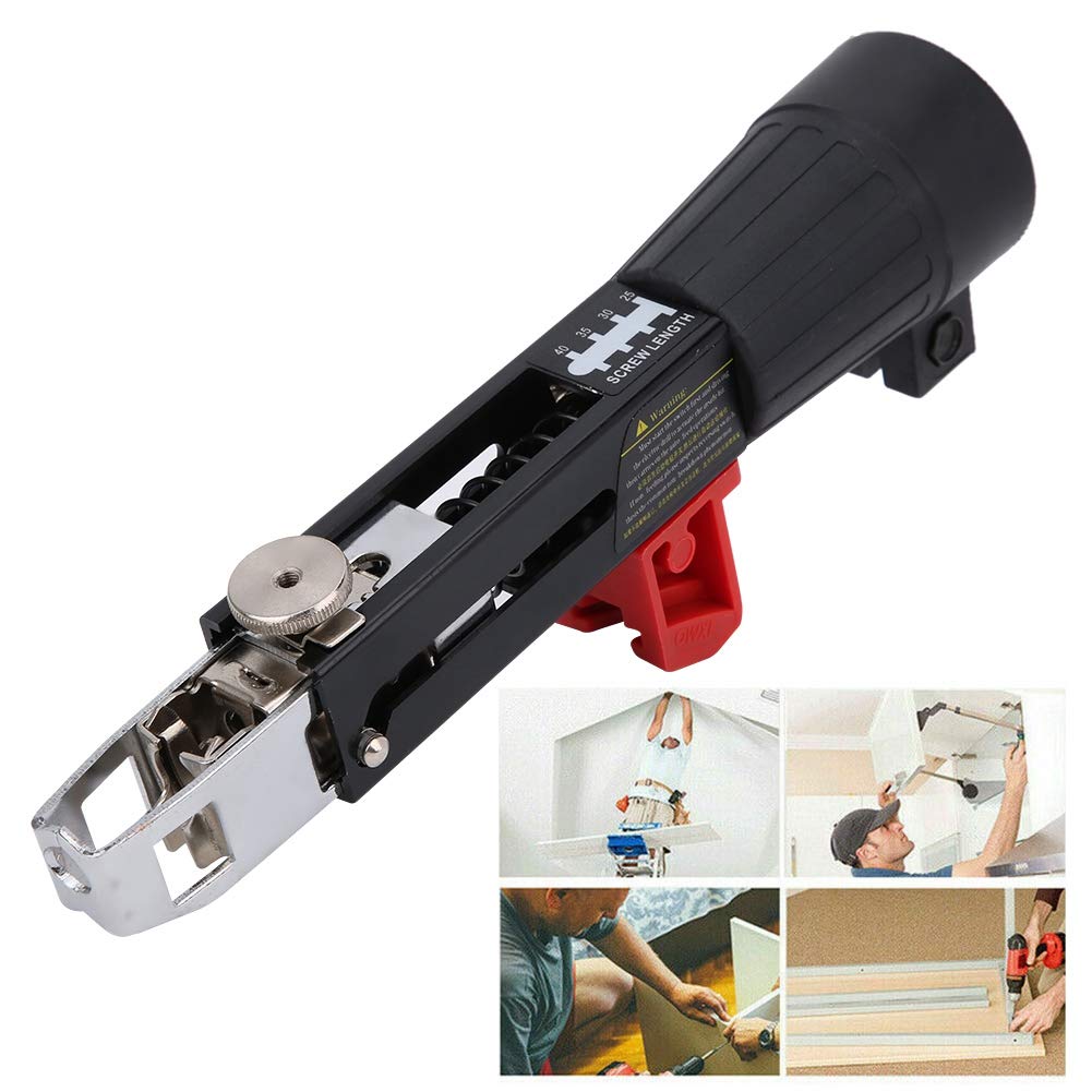 Chain Nail Gun Adapter, Cordless Electric Nail Gun Drill Screw Tightening Equipment Woodworking Tool for Gypsum Board Wood Board Ceiling