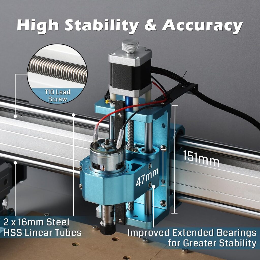 Genmitsu CNC Router Machine 4040-PRO for Woodworking Metal Acrylic MDF Nylon Cutting Milling, GRBL Control, 3 Axis CNC Engraving Machine, Working Area 400 x 400 x 78mm (15.7” x 15.7” x 3.1”)