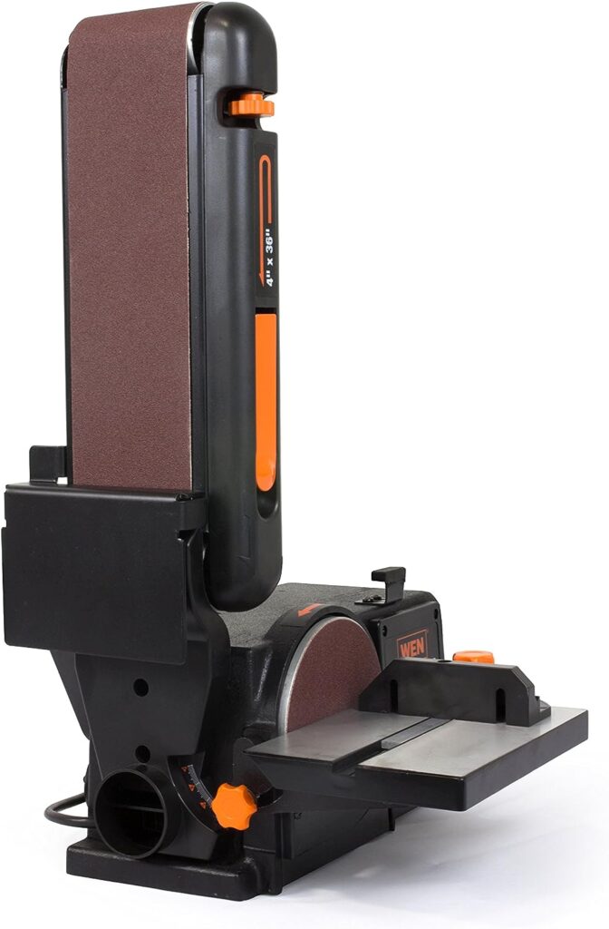 WEN 6502T 4.3-Amp 4 x 36 in. Belt and 6 in. Disc Sander with Cast Iron Base