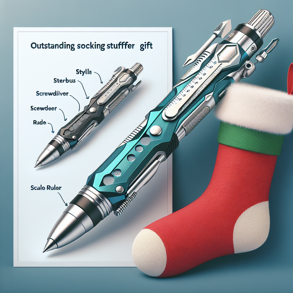 Stocking Stuffers for Men Multitool Pen - Christmas Gifts for Men Women Cool Tools Gadget for Dad Unique Birthday Gifts for Men Who Have Everything Pocket Multi Tool Woodworker Carpenter Construction