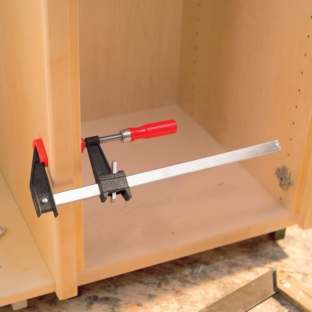 Bessey Clutch Style Bar Clamps - 24 In 600 lb - GSCC2.524- Woodworking Clamps with Ergonomic Handle, Non-Marring Pads, Durable Cast-Iron Jaws  Serrated Rail for Carpentry  Cabinetry