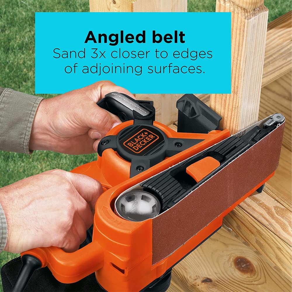 BLACK+DECKER Belt Sander with Dust Bag, 7-Amp, 3-Inch by 21-Inch (DS321)