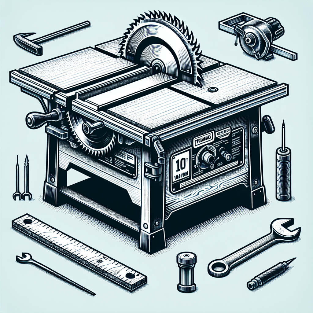 DOVAMAN DTS01A 10in Table Saw, 15Amp Portable Table Saw with Stand, 4800 rpm, 2.05in / 2.87in Max Cutting Capacity, 45Â° Bevel Cutting, 36 Rip Capacity, Ideal Small Table Saw for Woodworking