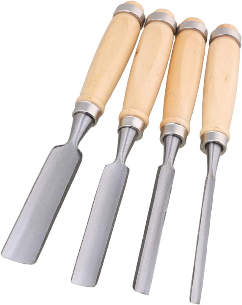 4PCS Semicircle Wood Carving Hand Chisel Tool Set Woodworking Gouges