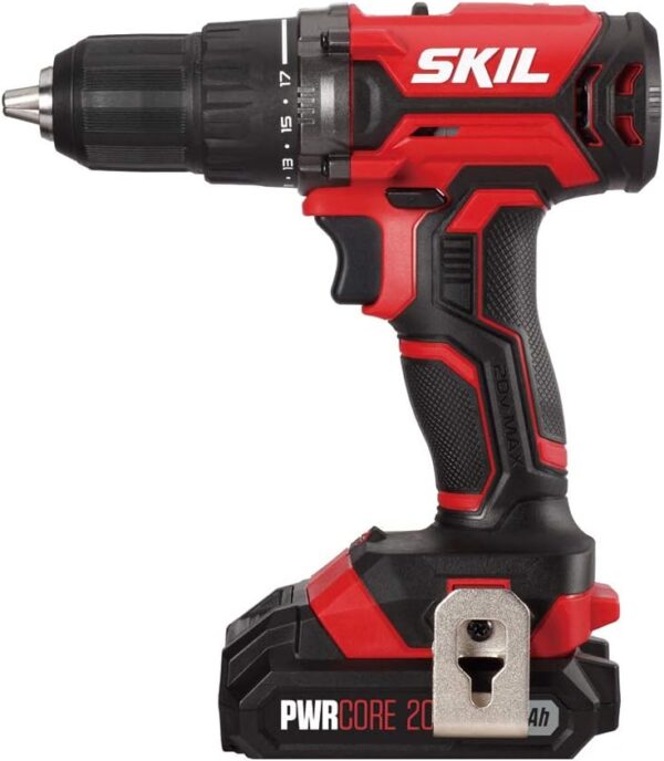 SKIL 20V 4-Tool Combo Kit: Cordless Drill, Recip Saw, Cir Saw, Spotlight - Includes 2 Batteries and Charger (CB739701) - Image 2