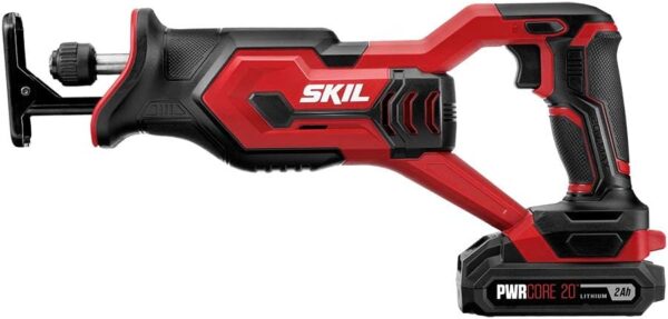 SKIL 20V 4-Tool Combo Kit: Cordless Drill, Recip Saw, Cir Saw, Spotlight - Includes 2 Batteries and Charger (CB739701) - Image 3