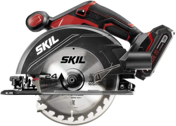 SKIL 20V 4-Tool Combo Kit: Cordless Drill, Recip Saw, Cir Saw, Spotlight - Includes 2 Batteries and Charger (CB739701) - Image 4