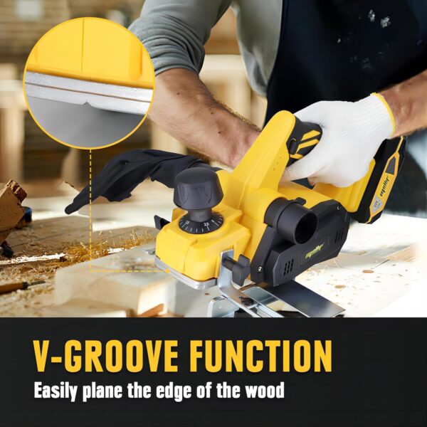 Mellif Cordless Handheld Planer for Dewalt 20V MAX Battery: Brushless Electric Power Planer - Image 6