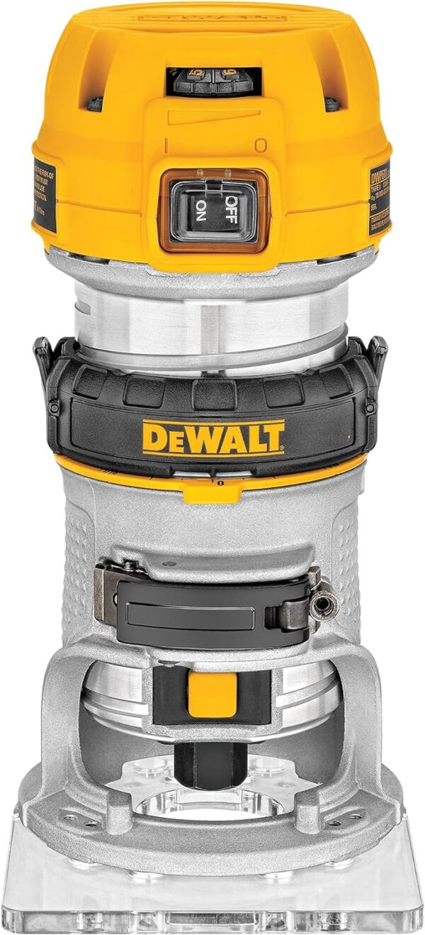 DEWALT Router, Fixed Base, 1-1/4 HP, 11-Amp, Variable Speed Trigger, Corded (DWP611)