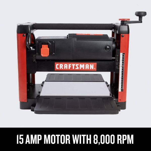 15 Amp CRAFTSMAN Planer for Benchtops with Solid Steel Cutter Head (CMEW320) - Image 4