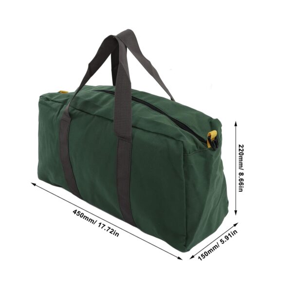 Ultimate Heavy Duty Wide Mouth Canvas Tool Bag - 20in Portable Organizer for Electricians & Carpenters - Image 2