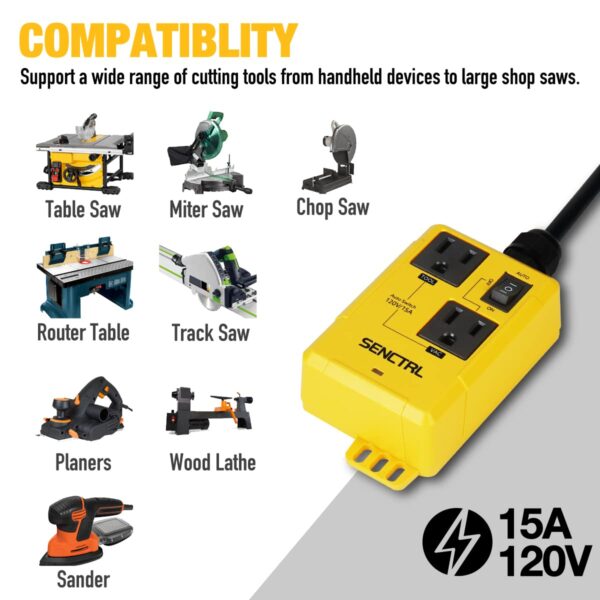 Automatic Vacuum Switch: Power Tool Control for Dust Collection, Load Sensing, Circuit Protection & Timer Functions - Image 7