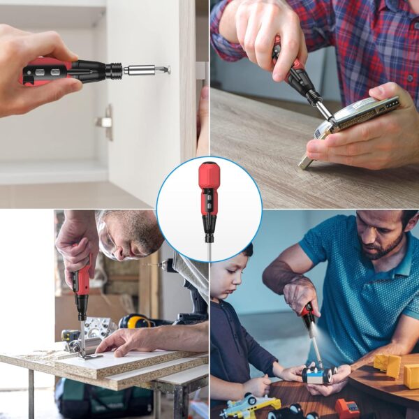 AMIR Cordless Screwdriver Set: Rechargeable Electric Tool with USB & LED Lights - Image 7