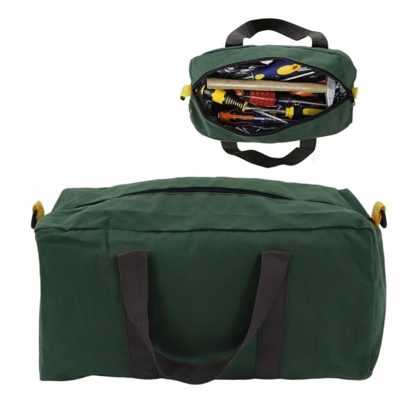 Ultimate Heavy Duty Wide Mouth Canvas Tool Bag - 20in Portable Organizer for Electricians & Carpenters - Image 4