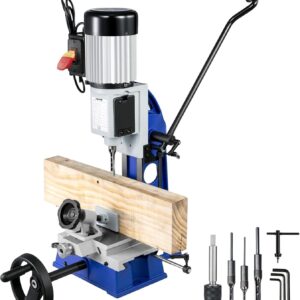 VEVOR Woodworking Mortise Machine, 1/2 HP 1700RPM Powermatic Mortiser, With Movable Work Bench Benchtop Mortising Machine, For Making Round Holes Square Holes Or Special Square Holes In Wood